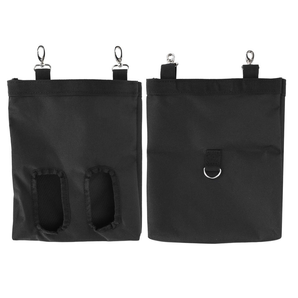 Rabbit Feeder Bag 600D Oxford Fabric Hanging Feeding Device Supply Pet Accessory Black
