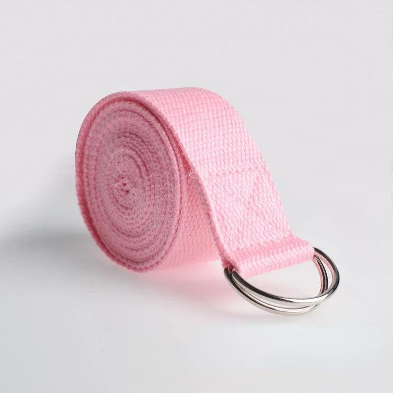 Yoga Strap Adjustable D-Ring Buckle Gives Flexibility for Yoga Stretching Durable Cotton Exercise Straps