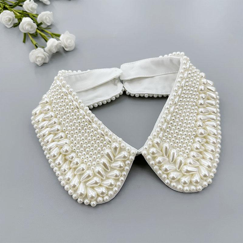 Pearl Women Shirt False Collars Crystal Removable Collar Women Necklace Fake Collar Detachable Diamond Clothing Accessories