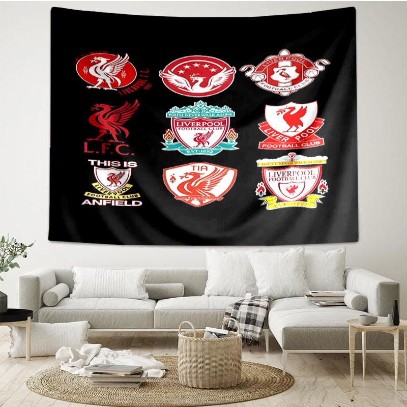 Liverpool F.C Print Tapestry - Portable Wall Decor Cloth, for Home, Dorm, Travel, Bedroom, Living Room - Ideal Birthday Housewarming Gift