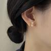 Две жемчужные серьги Геометрические серьги Маленькие, простые ретро-серьги с элегантным темпераментом