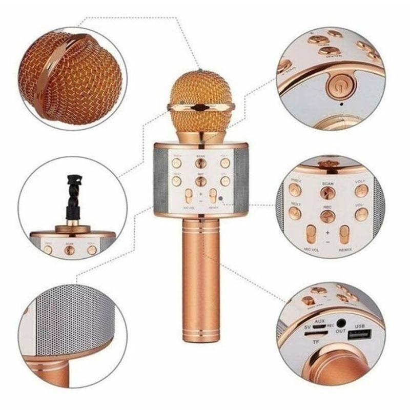 Bluetooth Microphone Wireless Professional Condenser Karaoke Mic Stand Radio Microphone Recording Studio Microphone