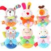 Baby Plush Rattle Cartoon Animals Crib Mobile Bed Bell Toys 0-12 Months Infant Toddler Early Educational Toy for Newborn Gifts