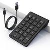 Bluetooth Wireless Numeric Keyboard with Pantograph Function, Type-C Charging, 22-Key Ultra-Thin Bluetooth Wireless Number Pad, Left-Handed or