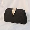 Crossborder Trend Metal Leaf Evening Bag With Lock Closure For Formal Events