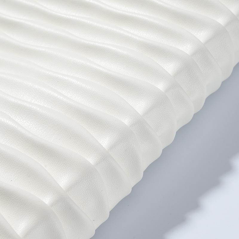 Беспроводная стеганая 3D тисненая плиссированная ПУ дышащая водонепроницаемая эластичная ткань для одежды, сумок и обуви