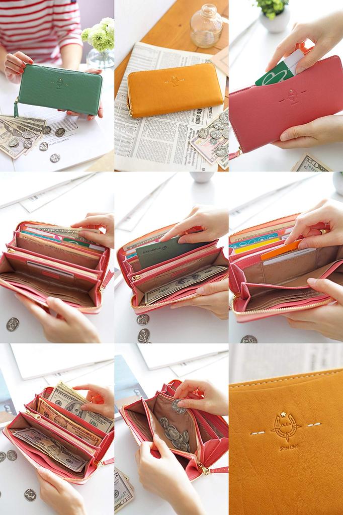 Long Wallet with Coin Purse Round Zipper Genuine Leather Stella Brown [Dakota] Women's DA-30033-40