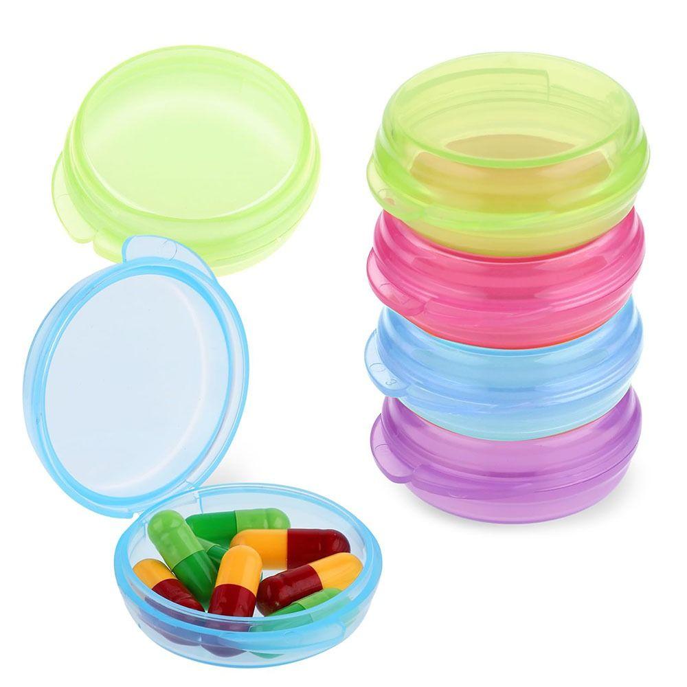 3 шт. Круглый органайзер для таблеток Хорошо герметизирующиеся контейнеры для лекарств Прочная таблетница