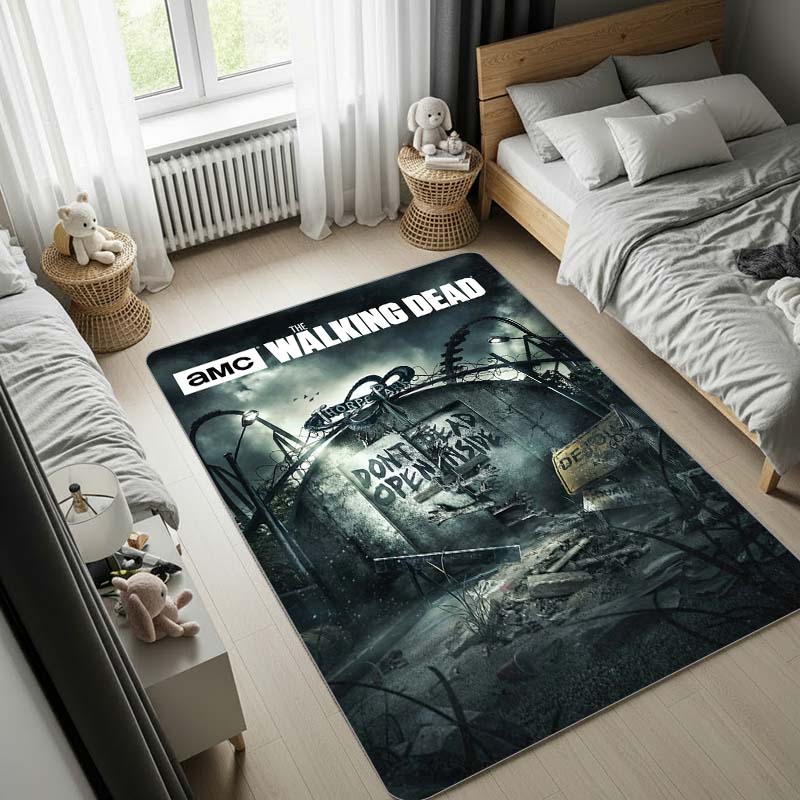 The Walking Dead Rug, Music Carpet,Bedroom Rug, Doormat,Living Room Rug, Bedside Carpet, Computer Chair Mat, Christmas Gift.