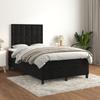 3143255 vidaXL Divan Bed with Mattress Black 120x200 Cm Velvet