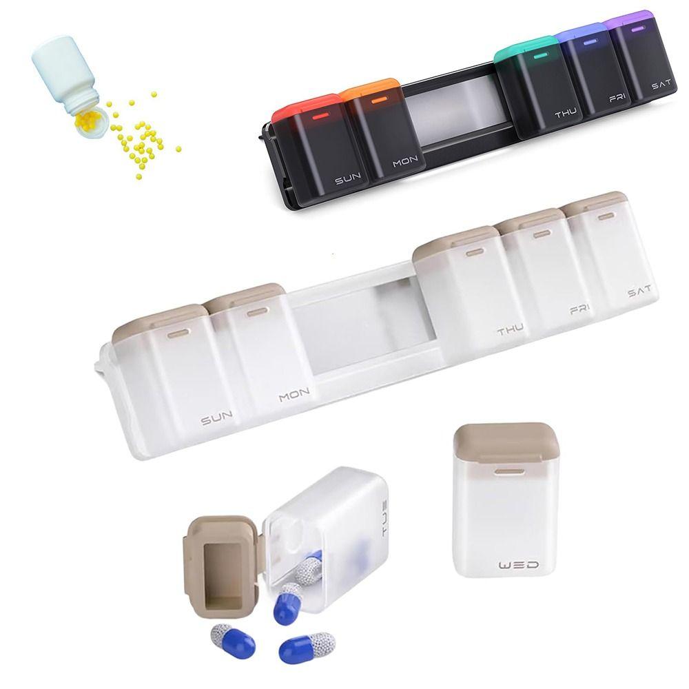 7 Day 1 Time a Day Removable Pill Box Large Capacity Travel Pill Case  for Elders