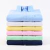 Business Men Oxford Casual Shirts Long Sleeve Regular Fit Solid Easy Care with Chest Pocket