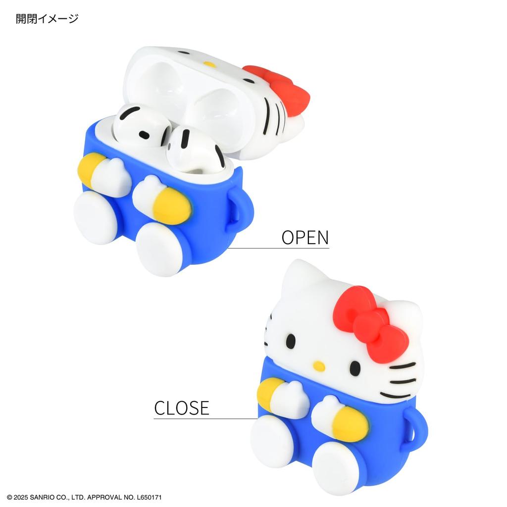 Gourmandies Sanrio Characters AirPods 4 Compatible Silicone Case Hello Kitty SANG-496KT