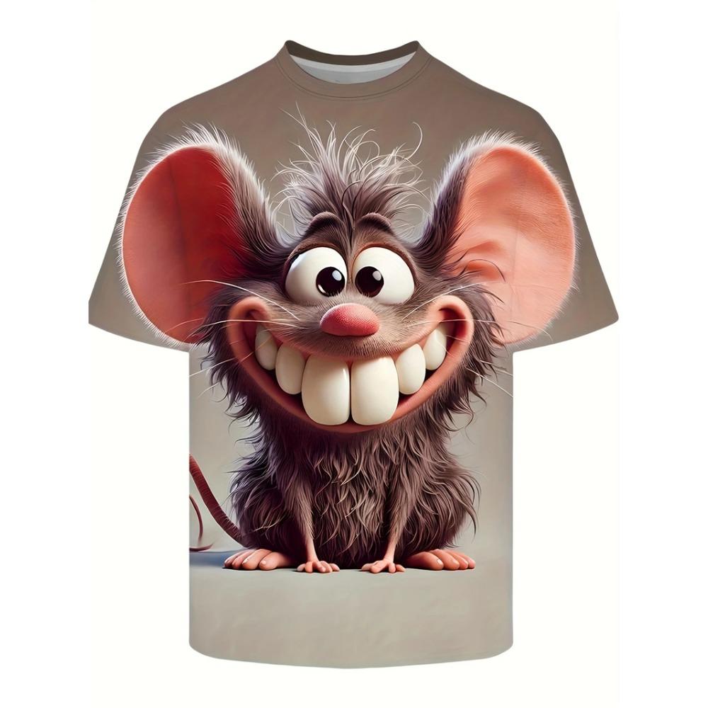 Summer Funny T Shirt For Kids Cartoon Animal Print Casual Short Sleeve Y2k T Shirt Boys Tees Top Outdoor Girl Streetwear Clothing