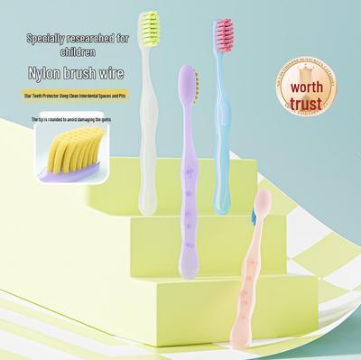Детская мягкая зубная щетка с нейлоновой щетиной, цветное желе (Возраст 3–12 лет) для бережной защиты десен и чистки зубов
