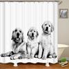 Забавные занавески для душа, занавеска для ванной комнаты с крючками, декор, водонепроницаемая 3d занавеска для кошки и собаки, ванна 180*180 см, креативная индивидуальная занавеска для душа