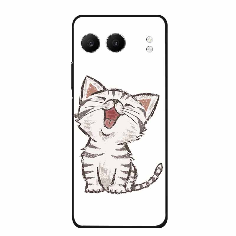 Чехол для OnePlus Nord 4 Чехол для телефона Nord4 Животное Черный Силикон Мягкая Задняя Крышка Чехлы Для OnePlus Nord 4 Чехол 6.74" Корпус Capas