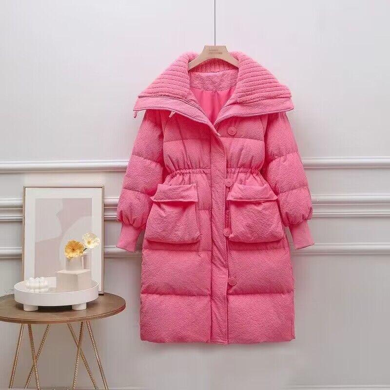 Down Jacket for Women Waterproof Parka Thicken Warm Long White Duck Parkas Light Luxury High-end Fashion Winter 2024