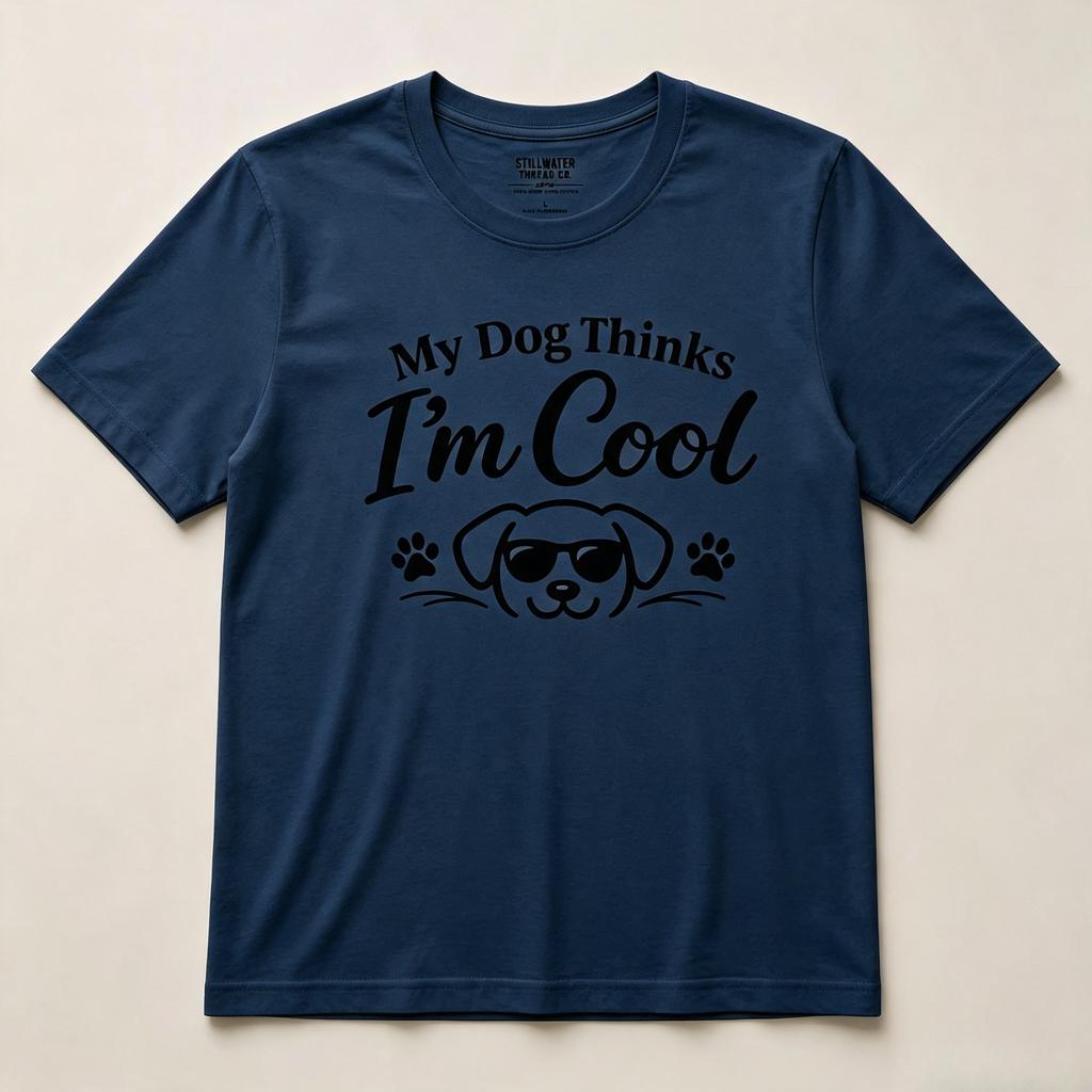 My Dog Thinks Im Cool Shirt Funny Dog Lover Gift Cute Dog Owner Tee Dog Mom Shirt Pet Lover Graphic Tee Unisex Tshirt Fashion