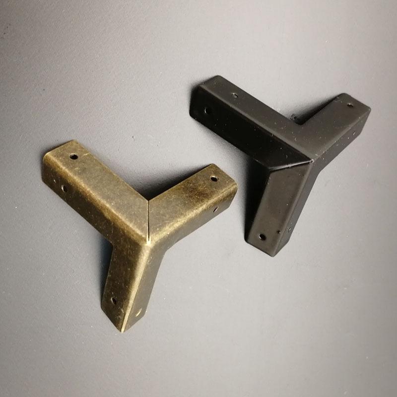 8 шт. Антикварные бронзовые защитные уголки, защитные уголки для деревянных коробок, треугольные кронштейны для углов