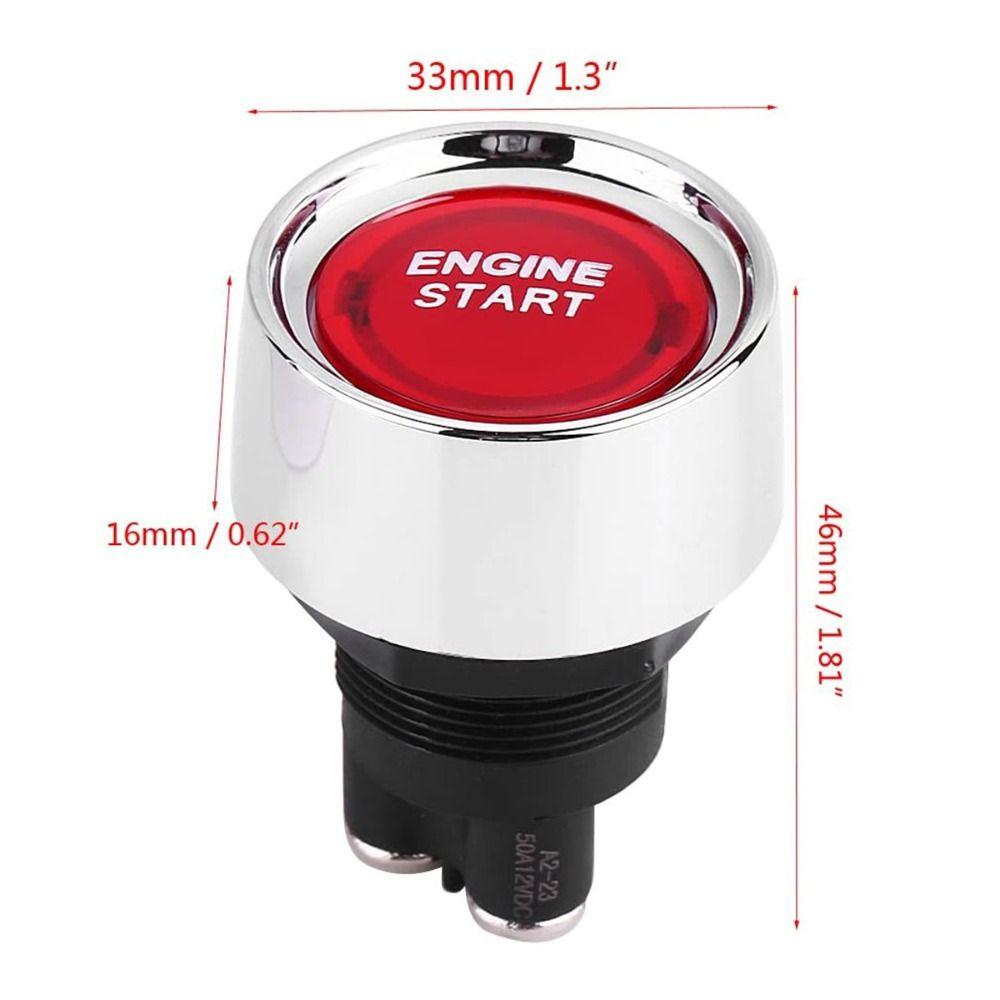 LED Illuminated Push Button Switch Red Blue Green Start Button Starter Switch Automotive Use