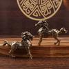 Bronze Horse Desktop Decoration Living Room Tea Table Sculpture Metal Craft Home Decorations Chinese Zodiac Horse Statue