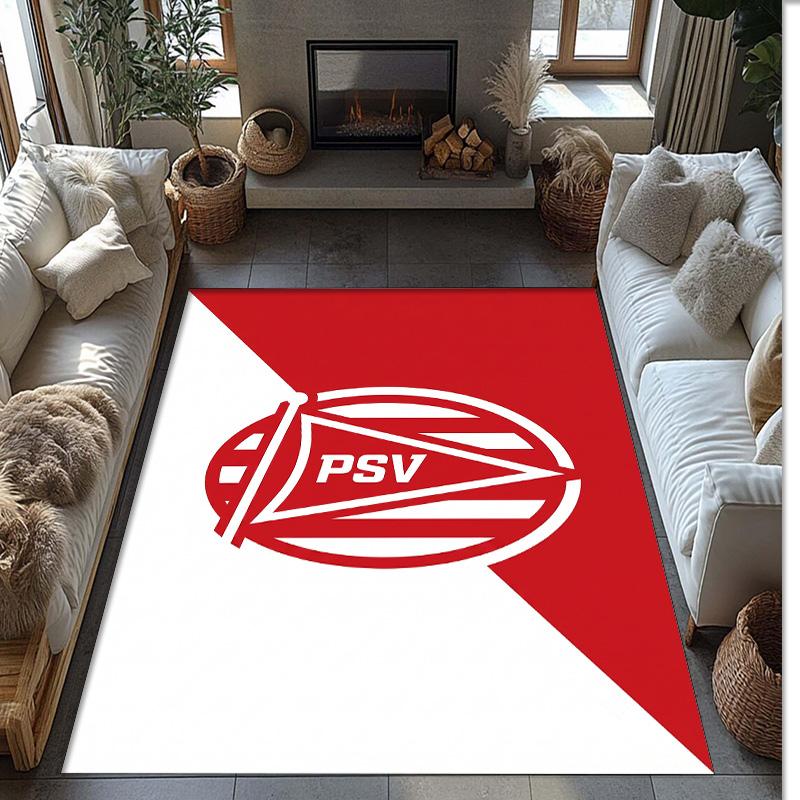 PSV Eindhoven FC Soccer Football Pattern Soft Area Rug Non Slip Indoor Floor Carpet Sports Decor Mat for Bedroom