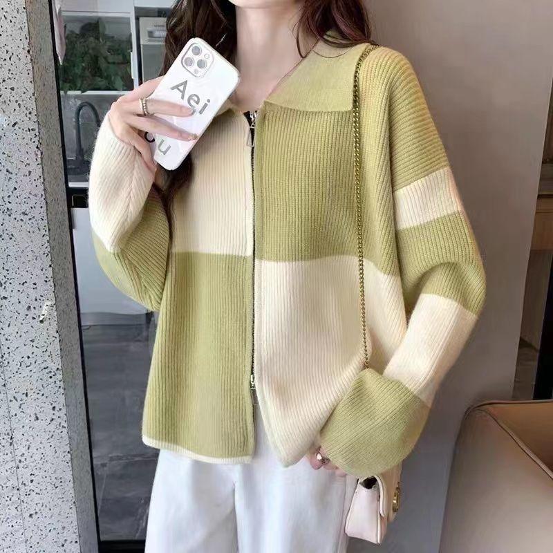 Кардиган женский мягкий клейкий маленький ароматный пальто для женщин свободный и тонкий вязаный свитер на молнии кардиган