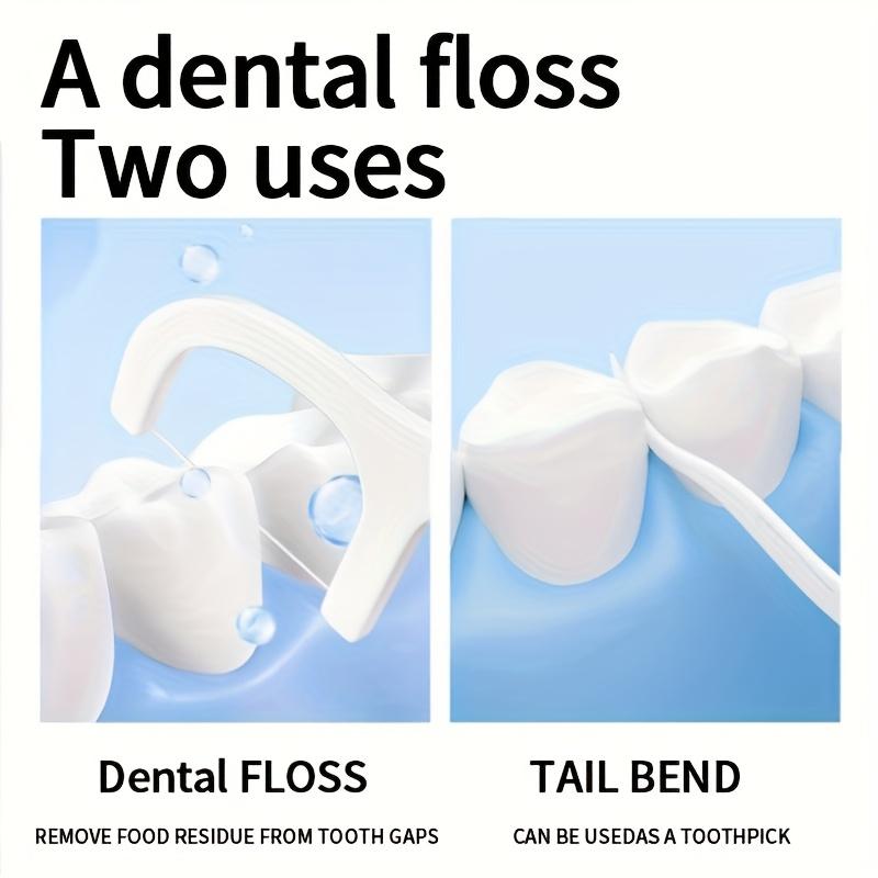 50pcs Count Floss Sticks with Sealed Storage Box Oral Care Portable Disposable Floss Stick, A Must-have for Daily Travel