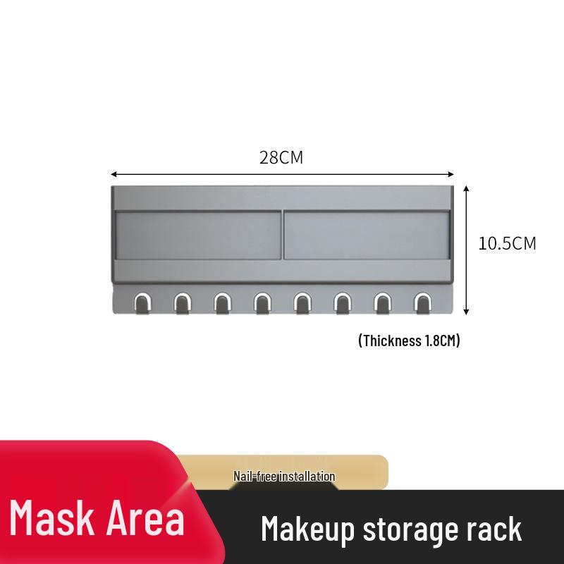 Настенный зеркальный шкафчик для ванной комнаты с хранением без сверления для косметики и туалетных принадлежностей