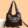Вместительная сумка из мягкой кожи, модная женская повседневная наплечная сумка-тоут