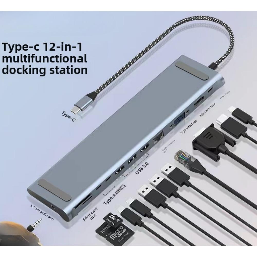4 в 1 док-станция типа C USB-концентратор-расширитель для ноутбука Многофункциональный адаптер с портами HDMI USB