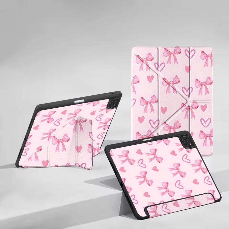 Мультяшный чехол-планшет с бантом для iPad Mini 6 7 Air 4 5 M3 M2 1 2 M4 11 дюймов Pro 2025 Pro 11-го 10-го 9-го 8-го 7-го 12,9 дюйма с подставкой