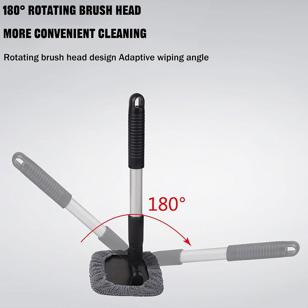 Car Windshield Cleaning Tool Set 2 Cleaning Towel Spray Bottle Telescopic Long Handle Defogging Brush Glass Clean Dust Remover