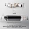 Выхлопная система, подходящая для мотоциклов серии Benelli TRK502X 502X, полный комплект, средняя часть трубы, 2019-2020-202