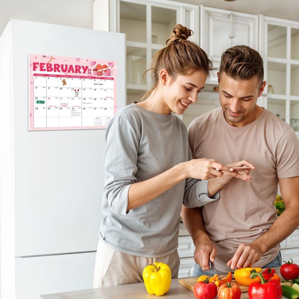 Jan.2026-Jun.2027 2026 Calendar Magnetic Refrigerator Calendars for Personal Planning Organizing