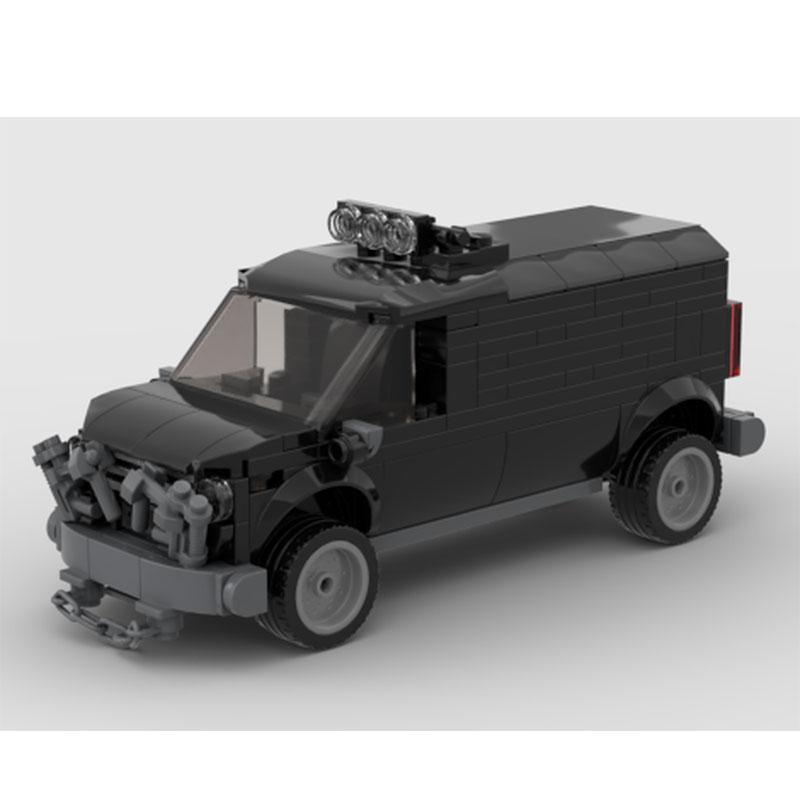 Набор строительных блоков MOC Модель фургона, 206 деталей, развивающая игрушка со съемной крышей для мальчиков