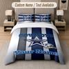 Custom Bedding Set Dallas Cowboys Pattern, Print Name Text 1 Duvet Cover plus 2 Pillowcases Home Textile