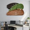 Silent Art Style Silent Clock Tri Color Splicing Digital Aesthetic Wall Clocks  Room Decor