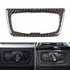 Real Carbon Fiber Car Interior Headlight Switch Frame Cover Trim For BMW 3 4 Series F30 F32 2013-2018 Auto Accessories