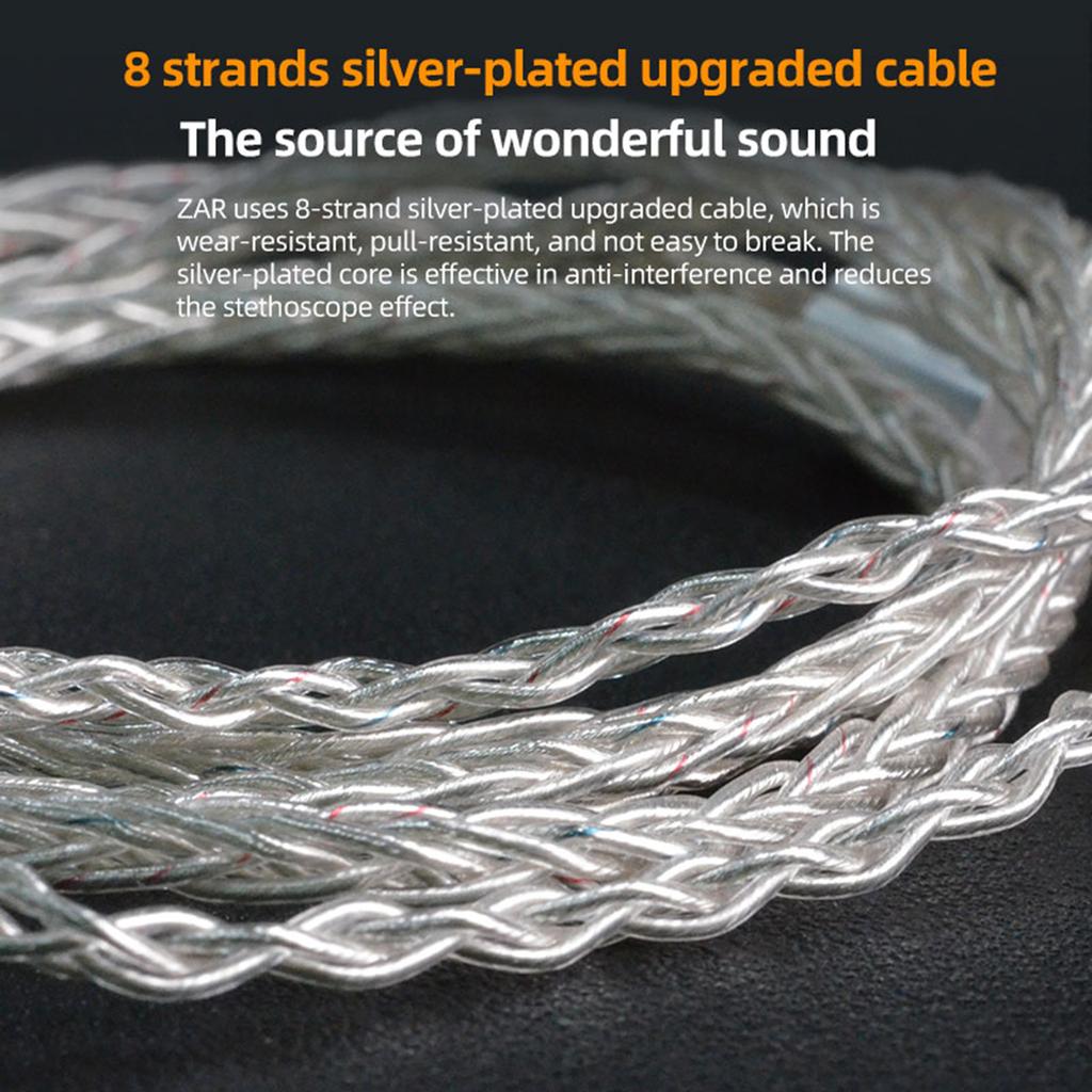 KZ ZAR 1DD + 7BA Гибридный драйвер HiFi Музыкальные наушники Проводные наушники-вкладыши 3,5 мм Спортивная игровая гарнитура