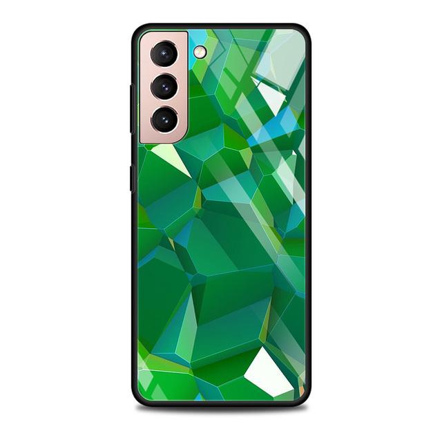 Чехол из закаленного стекла для Samsung Galaxy S21 S20 Ultra S10 Plus Lite S20fe 5g S10e S9 S8, бампер, чехол, шикарный мрамор, золотая фольга