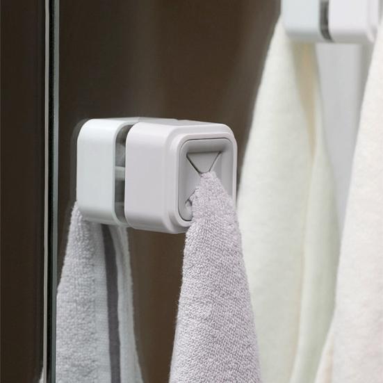 Самоклеящаяся настенная полка для хранения полотенец для кухни, ванной комнаты, держатель, крючок, вешалка