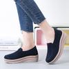 Женские туфли-лоферы на платформе, замшевые туфли, мокасины, повседневные туфли без застежек, минималистичные, на толстой подошве, увеличивающие рост, для мам