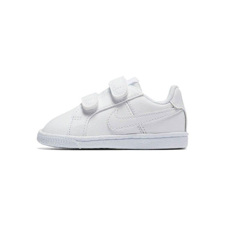 Nike Кроссовки Court Royale Casual Низкие для скейтбординга Белые для младенцев и малышей 833537-102