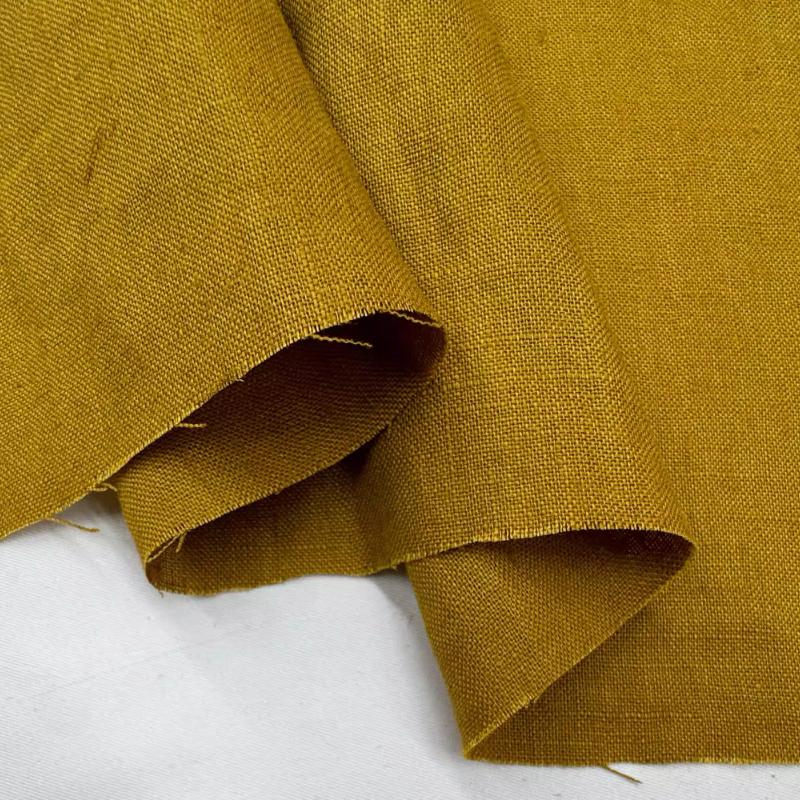 Чистая льняная ткань Стиранный лен Комфортная дышащая ткань для весны и лета DIY Платье Широкие брюки Легкая куртка Одежда