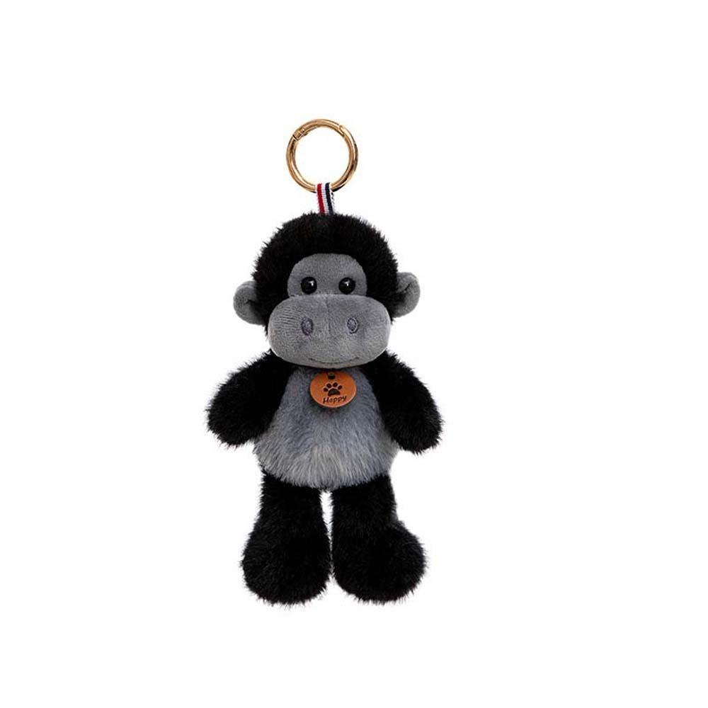 Polyester Cat Dog Pendant Bee Monkey Key Chain Creative Plush Animal Key Ring Students