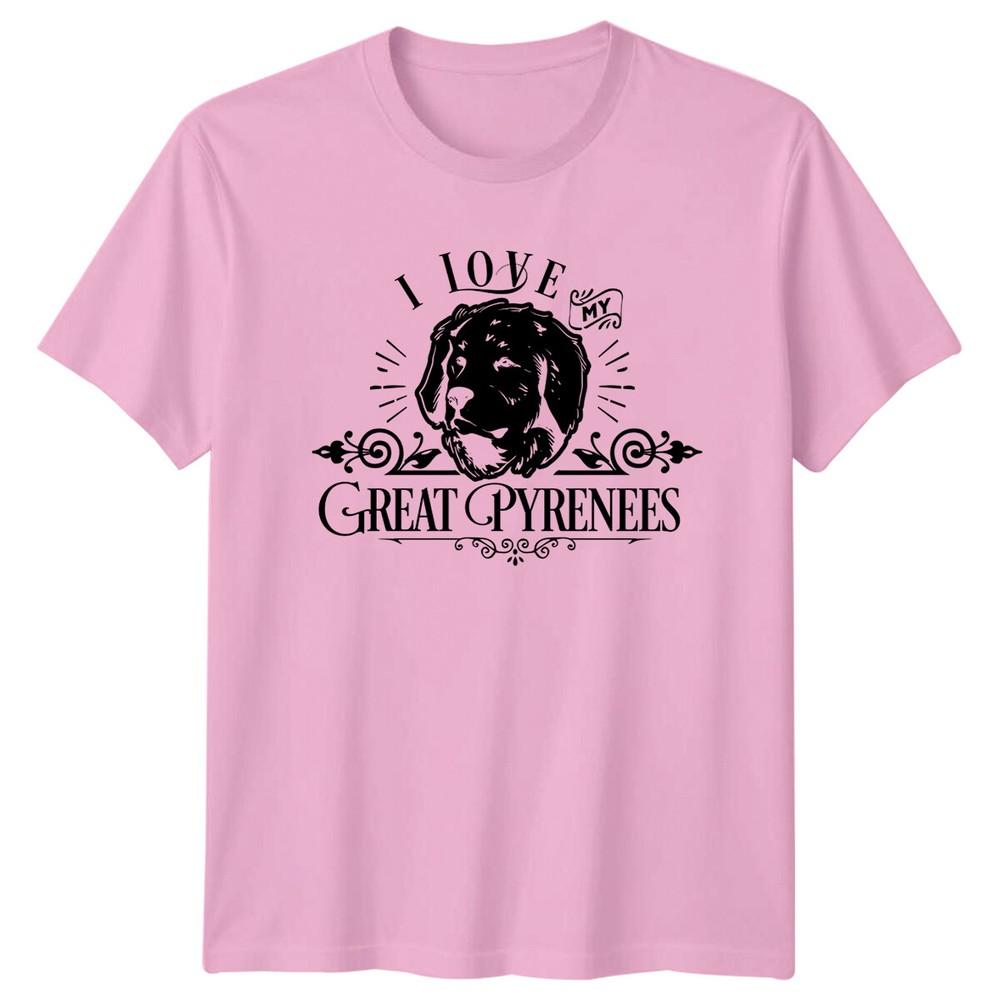 I Love My Great Pyrenees Dog Breed Graphic Art TShirt