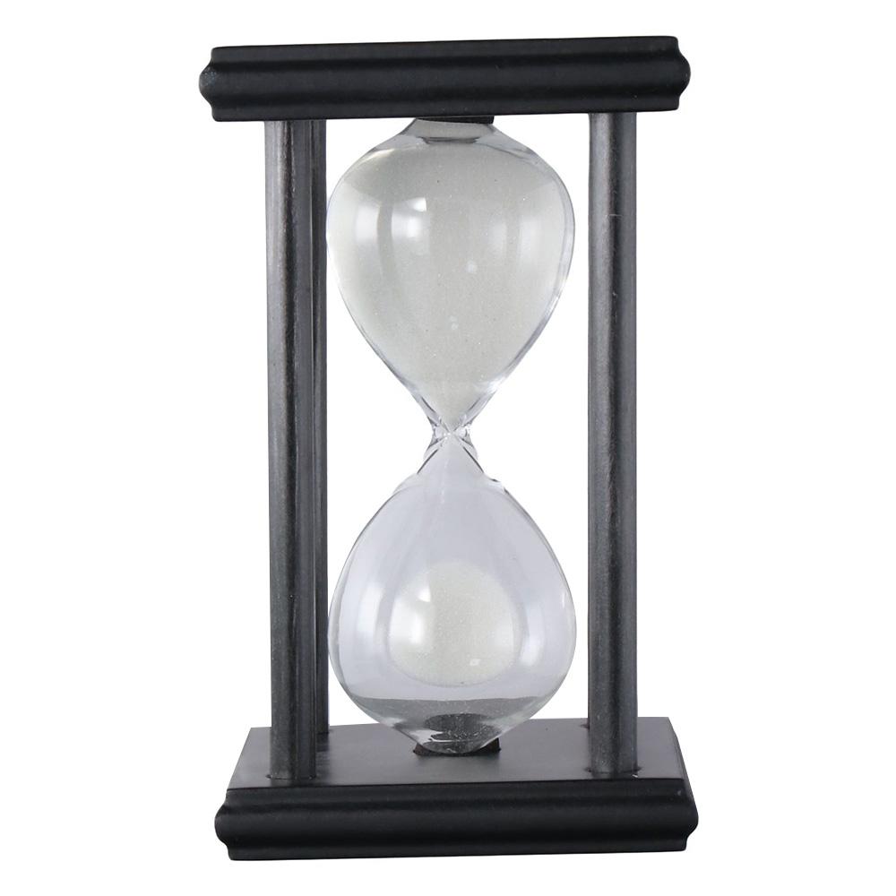 White Sand Hourglass Sand Timer Black Wooden Hourglass Timer Set Sandglass Timer Living Room Decor