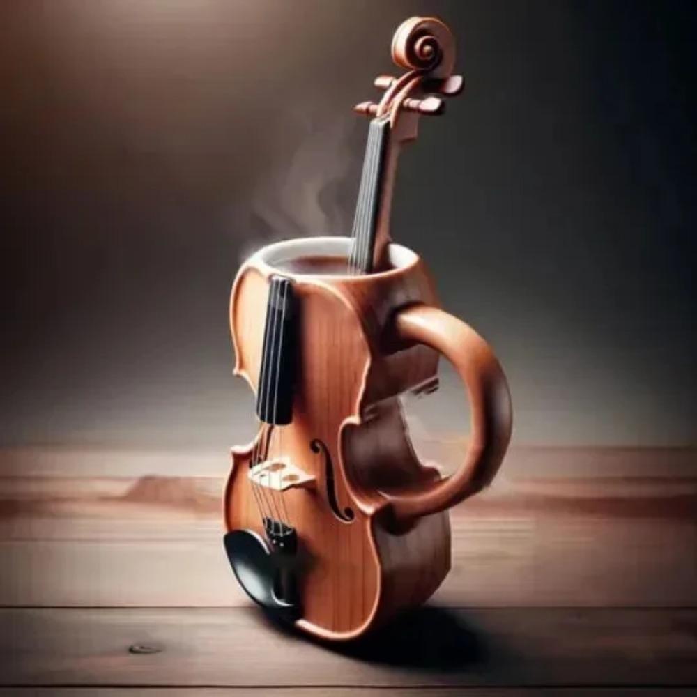 Новый креативный музыкальный инструмент, кофейная чашка с рисунком гитары, кружка для летних и зимних напитков, подарок любителям музыки на праздник